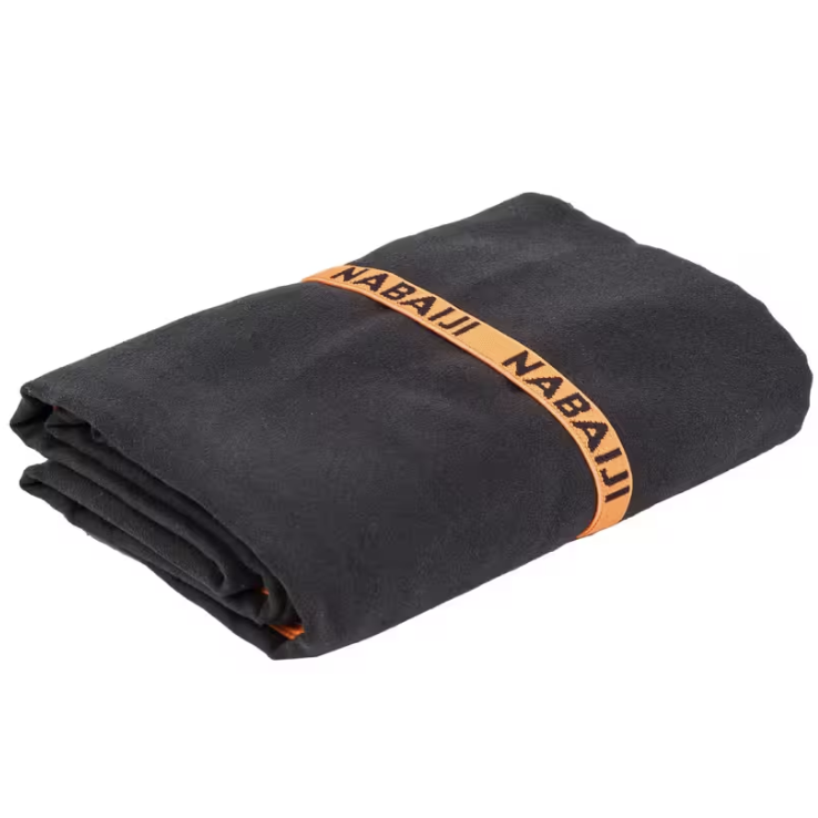 Microfibre swimming quick dry towel black